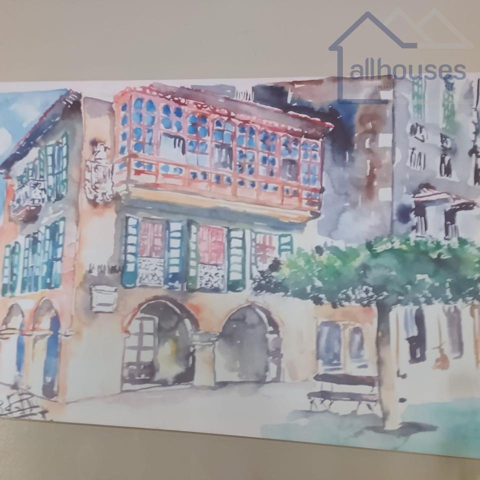 Acuarela turística de la ciudad