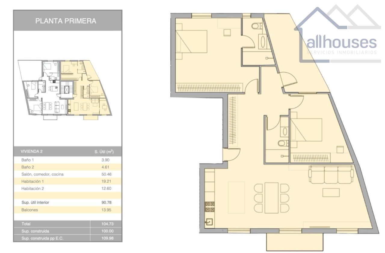 Planta PRIMERA: Vivienda 2