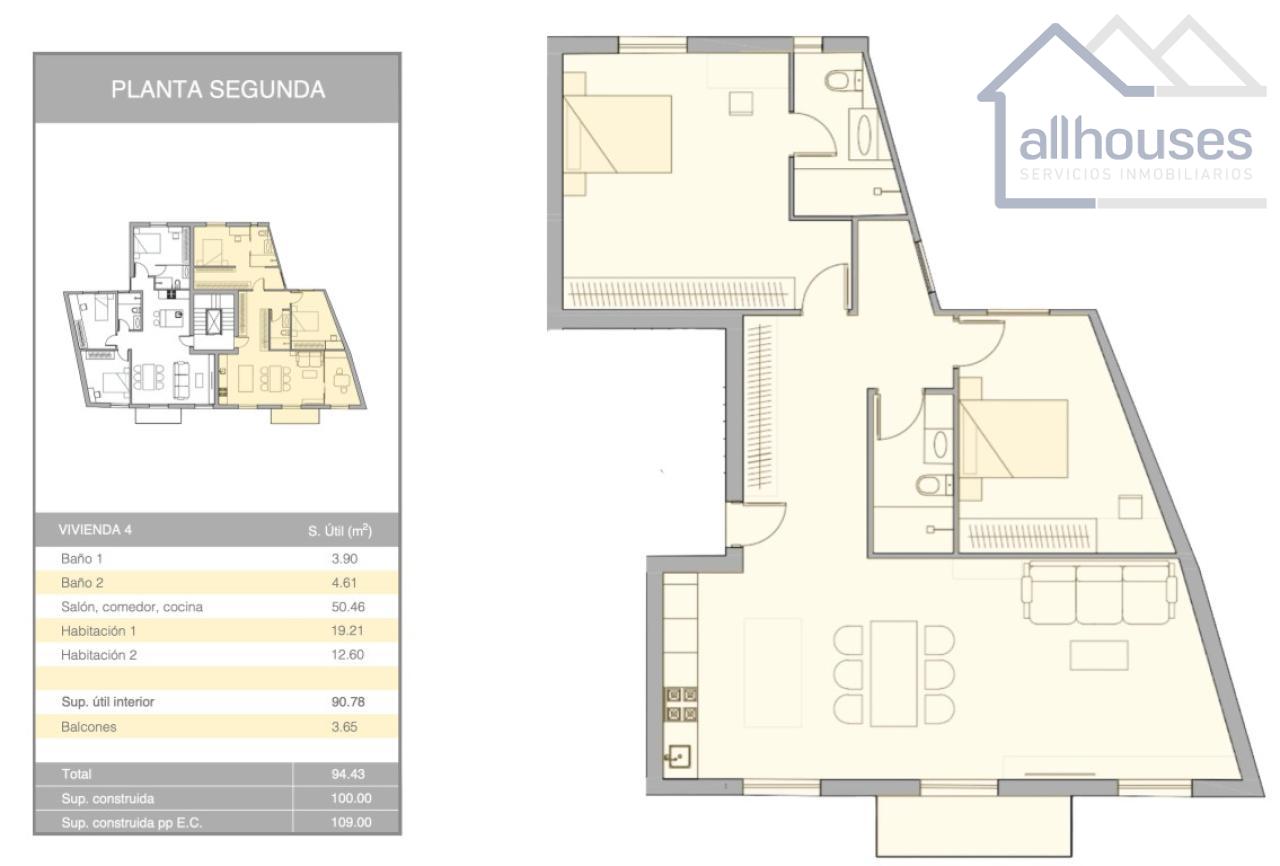 Planta SEGUNDA: Vivienda 4
