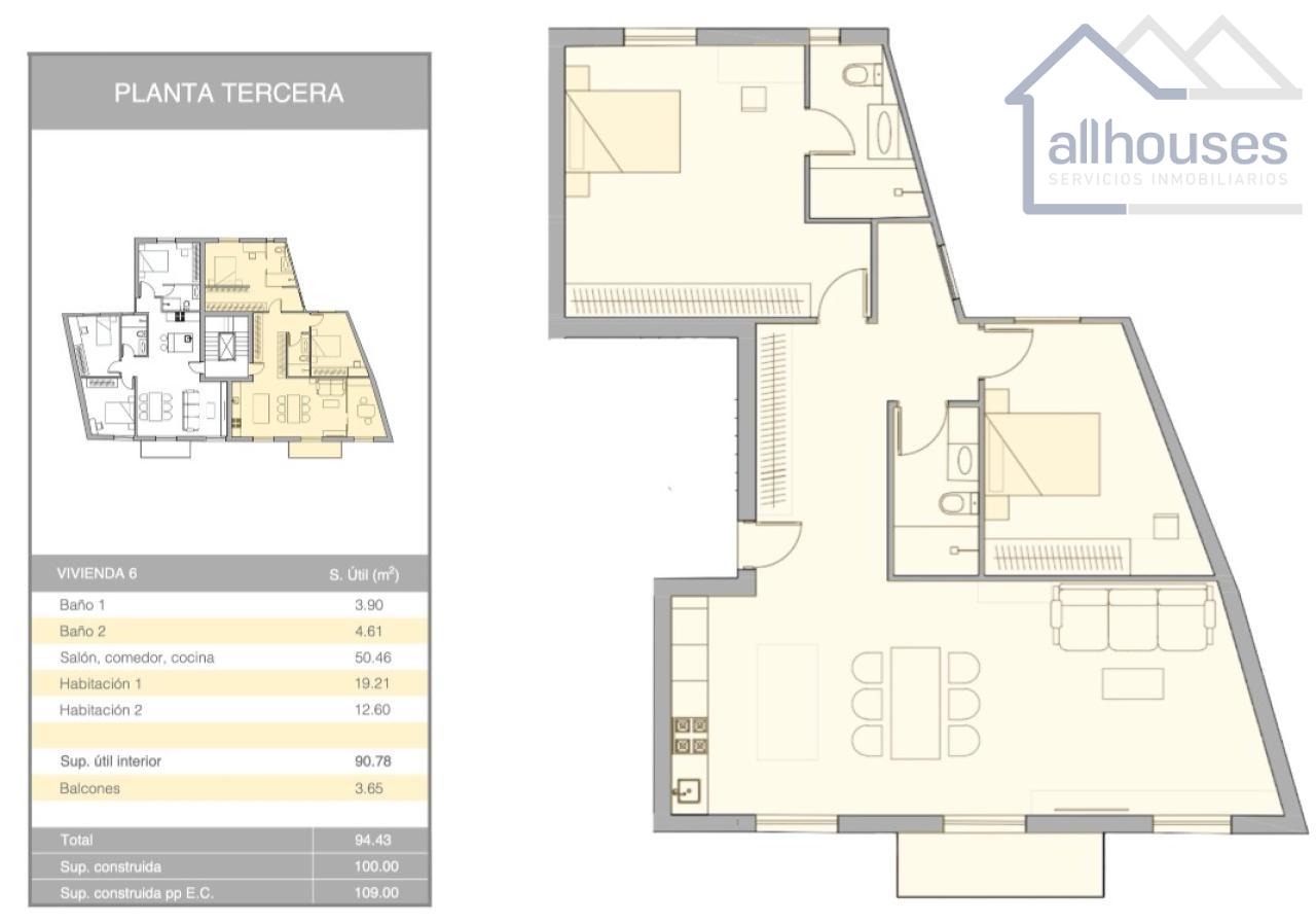 Planta TERCERA: Vivienda 6